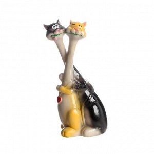 Сувенир полистоун обнимашки "Кошка с котом - танго" 17,3х7х4,2 см