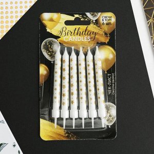 Свечи в торт Birthday candle, 6 шт, 9 х 15 см