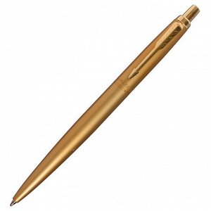 Ручка шариковая Parker Jotter Monochrome XL SE20 Gold GT М 1.0 мм, корпус из нержавеющей стали, синие чернила