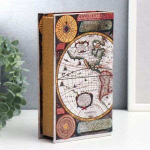 Шкатулка-книга «Карта Колумба», дерево и искусственная кожа, 21?13?5 см