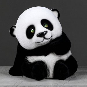 Копилка "Панда", флок, чёрный цвет, 19 см