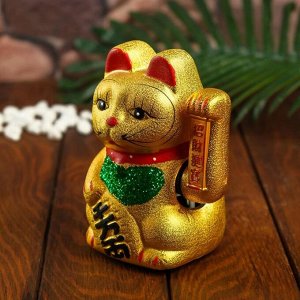 Сувенир кот керамика "Манэки-нэко" h=17см