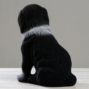 Копилка "Собака Бетховен", флок, чёрный цвет, 34 см
