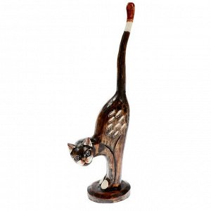 Сувенир "Кошка с длинным хвостом" дерево 13х9х40 см