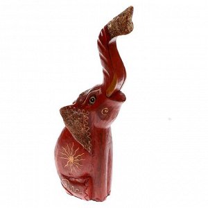 Сувенир "Слон красный" дерево 7х11х40 см