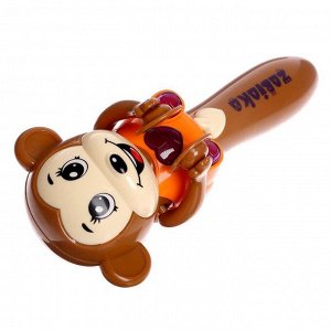 Музыкальная игрушка «Весёлая обезьянка», звук, свет, цвет коричневый
