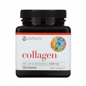 Youtheory, Коллаген, 6000 мг, 120 таблеток