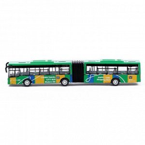Автобус металлический «Городской транспорт», инерционный, масштаб 1:64, цвет зелёный