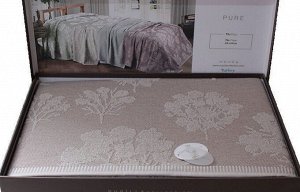 Покрывало  PURE 220*240 махра/жаккард (хлопок) капучино