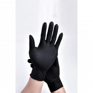 Перчатки виниловые Benovy, размер L, 100 шт/уп, цвет чёрный