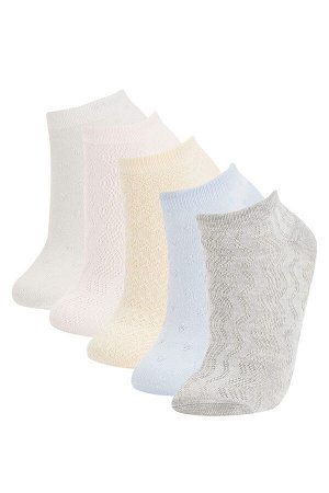 Набор из 5 женских хлопковых носков с пинетками