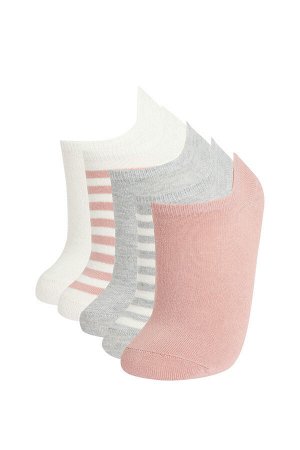 DEFACTO Набор из 5 женских хлопковых носков с пинетками