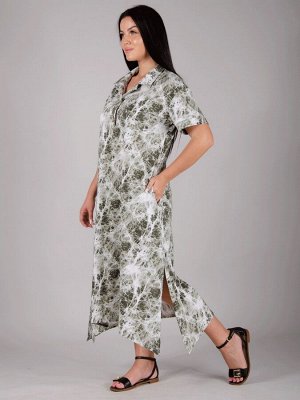 Трикотаж Плюс Платье женское ML-Мальдивы(хаки) кулирка