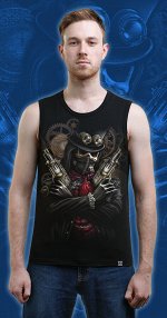 Майка мужская &quot;Steampunk Skeleton (Светится в темноте и ультрафиолете)&quot;