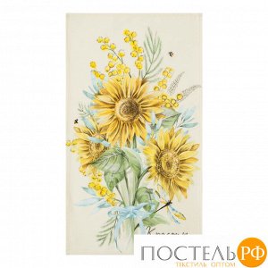 Полотенце "Этель" Солнечные цветы 40х73 см, 100% хлопок, саржа 190 г/м2   4645832