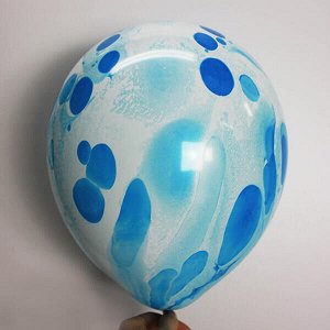 Воздушный шар 12"/30см Многоцветный Blue 25шт