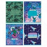 Тетрадь 12л крупная клетка &quot;Astrodino&quot; (ассорти) 9546 BG {Россия}