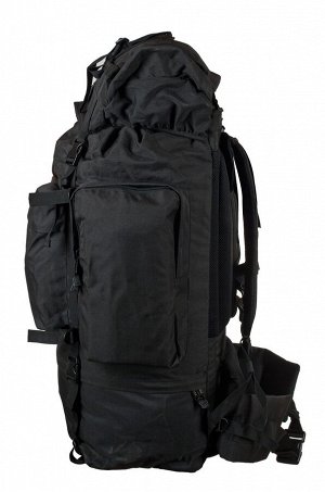 Многодневный тактический рюкзак Max Fuchs (75 л) (CH-053) № 14 - Мягкие вставки для смягчения нагрузки на спину. Плечевые лямки с D-образными кольцами регулируемой длины. Нагрудный и поясной ремень на