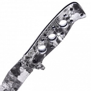 Складной нож Kryptek Camo Clip Point (Отличный тактический нож с камуфляжным покрытием Kryptek лезвия и рукоятки. Актуален как в лесу, так и на каждый день в городе!) № 1095