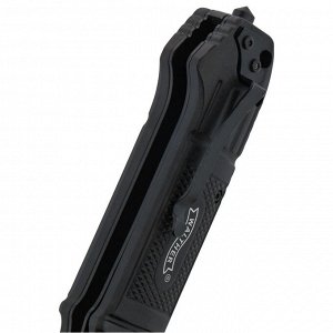 Складной нож Walther Black Tac 440SS Tanto Knife (Премиум-фолдер с клинком танто, стеклобоем и серрейтором в чехле. Ограниченное количество со скидкой по акции) № 519А