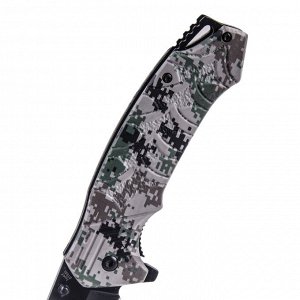 Складной нож с клинком танто Cold Steel 213 Tanto Camo, (Фолдер для серьезных задач в лесу и в быту. Надежная сталь 7Cr17 оптимальной закалки 56-58 HRC, удобная рукоятка. Отличная цена только для наши