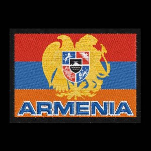Чёрная мужская дорожная сумка "Армения" №64