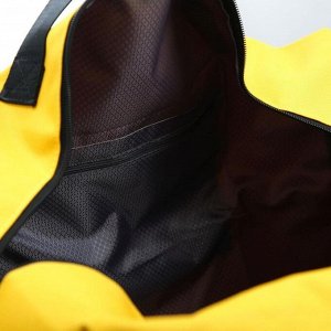 Сумка дорожная, отдел на молнии, 2 наружных кармана, длинный ремень, цвет жёлтый