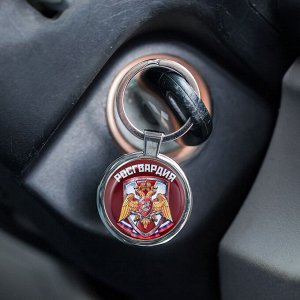 Брелок Брелок для автоключей "Росгвардия" - тематический принт, прочное кольцо №457