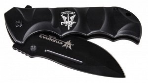 Складной нож "Спецназ Росгвардии" - нож отличного качества на базе новой модели ножа Морской пехоты США с нанесением символики Нацгвардии России! (I-56) № 1126Г