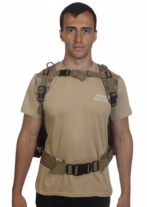 Большой армейский тактический рюкзак камуфляжа Kryptek Nomad (CH-016) - В комплекте вместительные съемные подсумки под снаряжение и боеприпасы. Грудной и поясной ремни надежно фиксируют груз при перед