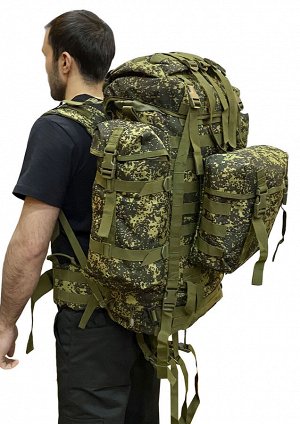 Армейский экспедиционный рюкзак (100 литров, цифра) - (CH-096) Рюкзак снабжен непромокаемым дождевым чехлом. Регулируемые эргономичные плечевые ремни и спинка с дышащей сеткой. Доступ к основному отде