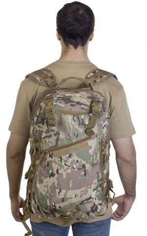 Рейдовый рюкзак камуфляж Multicam (15-20 л) (CH-070) №33 - Изготовлен из прочной износостойкой водонепроницаемой ткани, что гарантирует долговечность даже при постоянной эксплуатации и использовании р