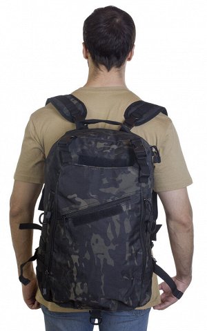 Рейдовый рюкзак камуфляж Multicam Black (15-20 л) (CH-070) - Рюкзак содержит вместительные карманы: внутренний для ноутбука/планшета, внутренний открытый, для документов, наружный спереди. Подходит ка