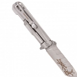 Тактический нож «Лучший охотник - Ни пуха, ни пера» - удобный и надежный складной нож для походов и на каждый день из качественной стали 3Cr13 по цене в 4 раза ниже аналогов из этой стали (21) 1236