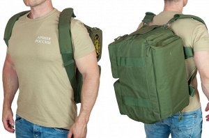 Походная мужская сумка-рюкзак с нашивкой Танковые Войска - ОТЛИЧНОЕ ПРЕДЛОЖЕНИЕ цвета Хаки для любых путешествий и командировок!!!