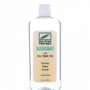 Tea Tree Therapy, Жидкость для полоскания рта с маслом чайного дерева, естественный свежий запах, 354 мл (12 жидк. унций)