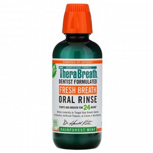 TheraBreath, Fresh Breath, Oral Rinse, Rainforest Mint, 16 fl oz (473 ml)