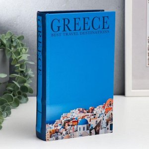Сейф-книга дерево кожзам "Греция" 21х13х5 см   5860259