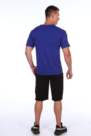 Костюм мужской футболка+шорты - BIG MAN - 305 - синий