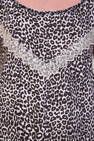 Сорочка бретель с леопардовым принтом - Бенгалия - 76 - бежевый