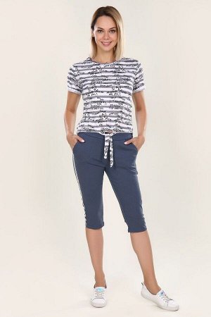 Костюм футболка+бриджи - Fashion sports - 376 - серый