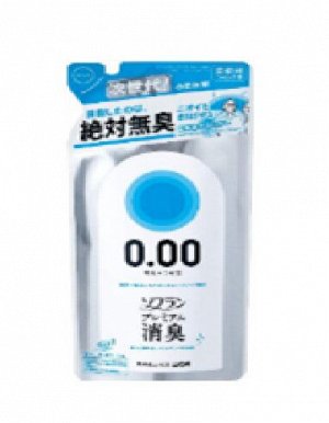 Кондиционер для белья "SOFLAN" (блокирующий восприятие посторонних запахов "Premium Deodorizer Ultra Zero-0.00" - аромат чистоты с нотой кристального мыла) 400 мл МУ / 20