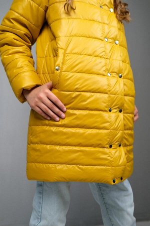 Пальто на кнопках горчица (t до -5 °C)