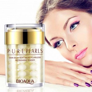 BIOAQUA, Увлажняющий крем с натуральной жемчужной пудрой Pure Pearls, 60 гр