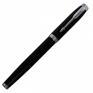 Ручка-роллер Parker IM Essential T319 Matte Black CT F, 0.5 мм, корпус из латуни, чёрные чернила