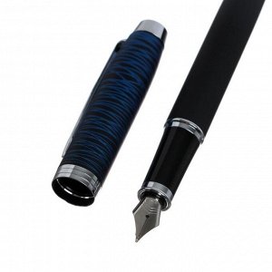 Ручка перьевая Parker IM Core 2019 SE F320 Blue Origin F, корпус из нержавеющей стали, синие чернила (2073474)