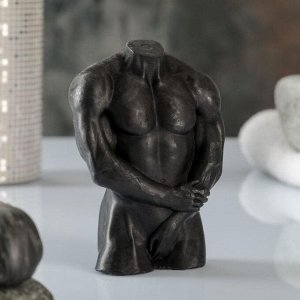 Фигурное мыло "Мужской торс №2" черное, 135гр