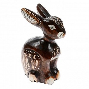 Сувенир "Кролик" резной, дерево 10х7х15 см
