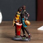 Сувенир полистоун &quot;Африканская парочка - верность&quot; 17,5x9,5x6 см МИКС