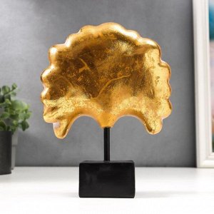 Сувенир полистоун "Золотой цветок-веер" 20,5х16х5 см